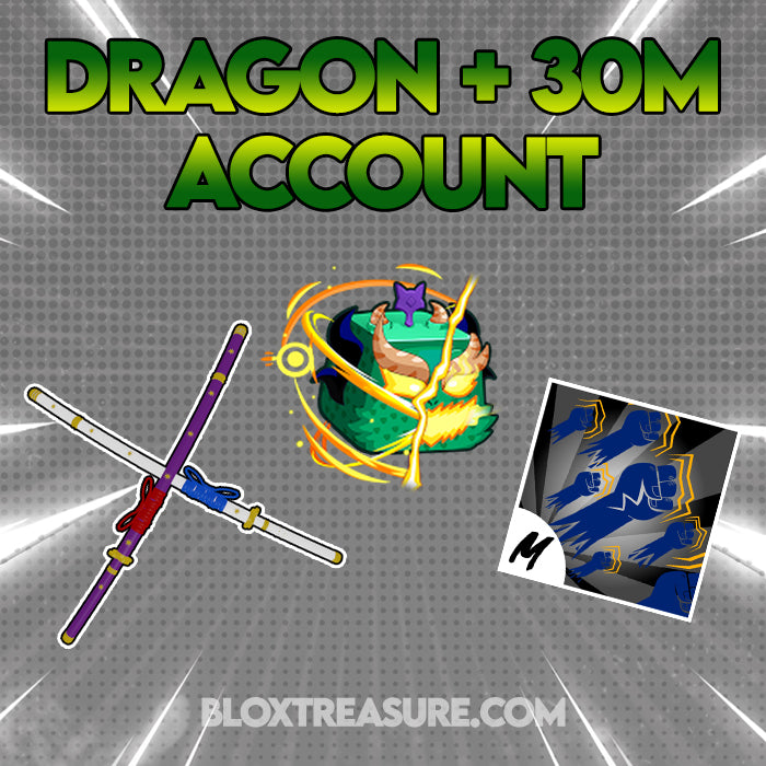 🔥 OP DRAGON + 30M BOUNTY ACCOUNT 🔥 Blox Fruits Account (Read Description)