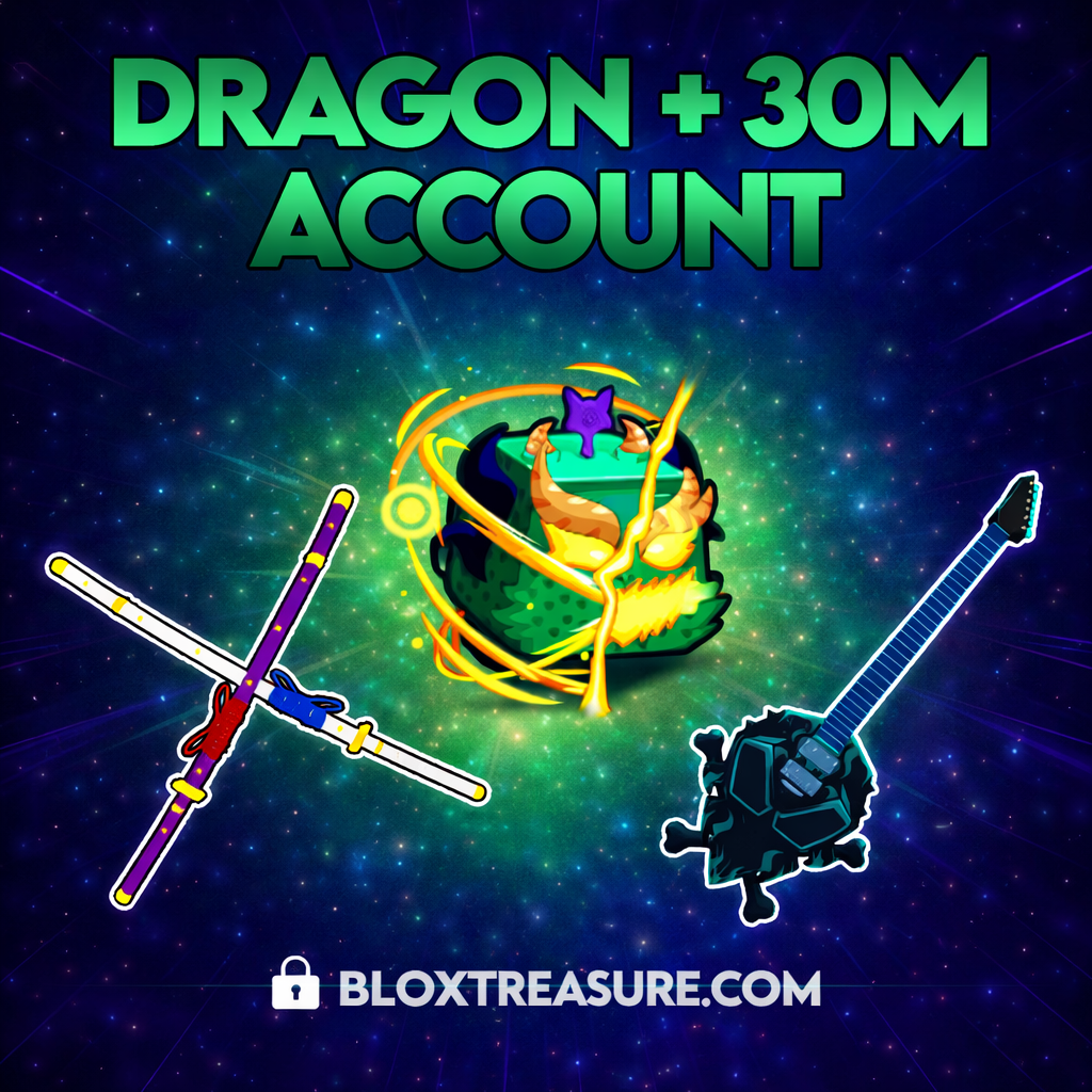 🔥 OP DRAGON + 30M BOUNTY ACCOUNT 🔥 Blox Fruits Account