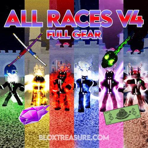 🔥 ALL RACES V4 ACCOUNT 🔥 Blox Fruits Account (Read Description)