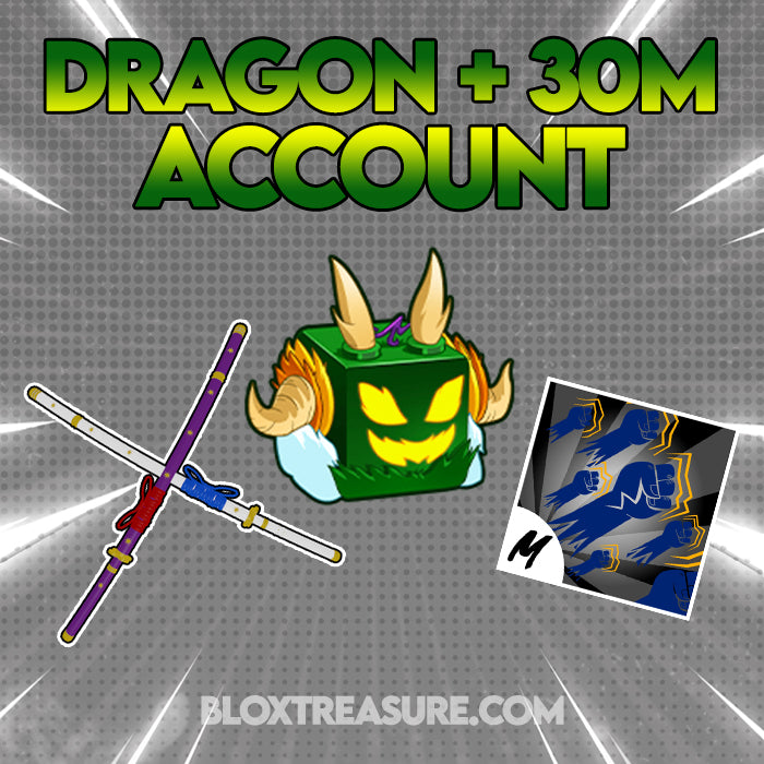 🔥 OP DRAGON + 30M BOUNTY ACCOUNT 🔥 Blox Fruits Account (Read Description)